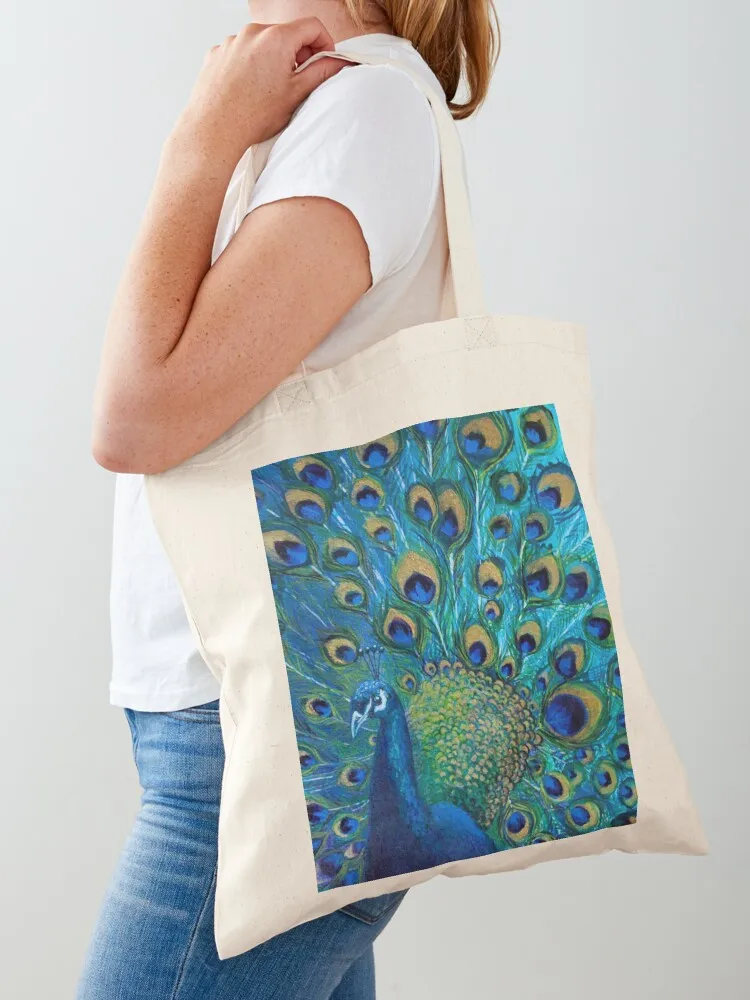

Peacock Full Glory 2 Tote Bag reusable grocery bags tote bag men's free delivery bags Women bags