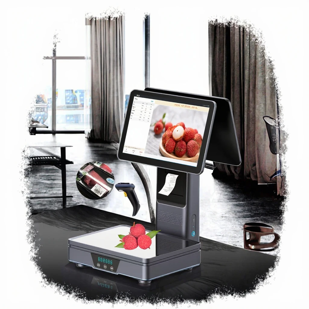 

excellent 6KG/15KG/30KG Touch Screen AI Label POS Scale with AI Camera for Fresh Food Market Intelligent Touch Screen Scales