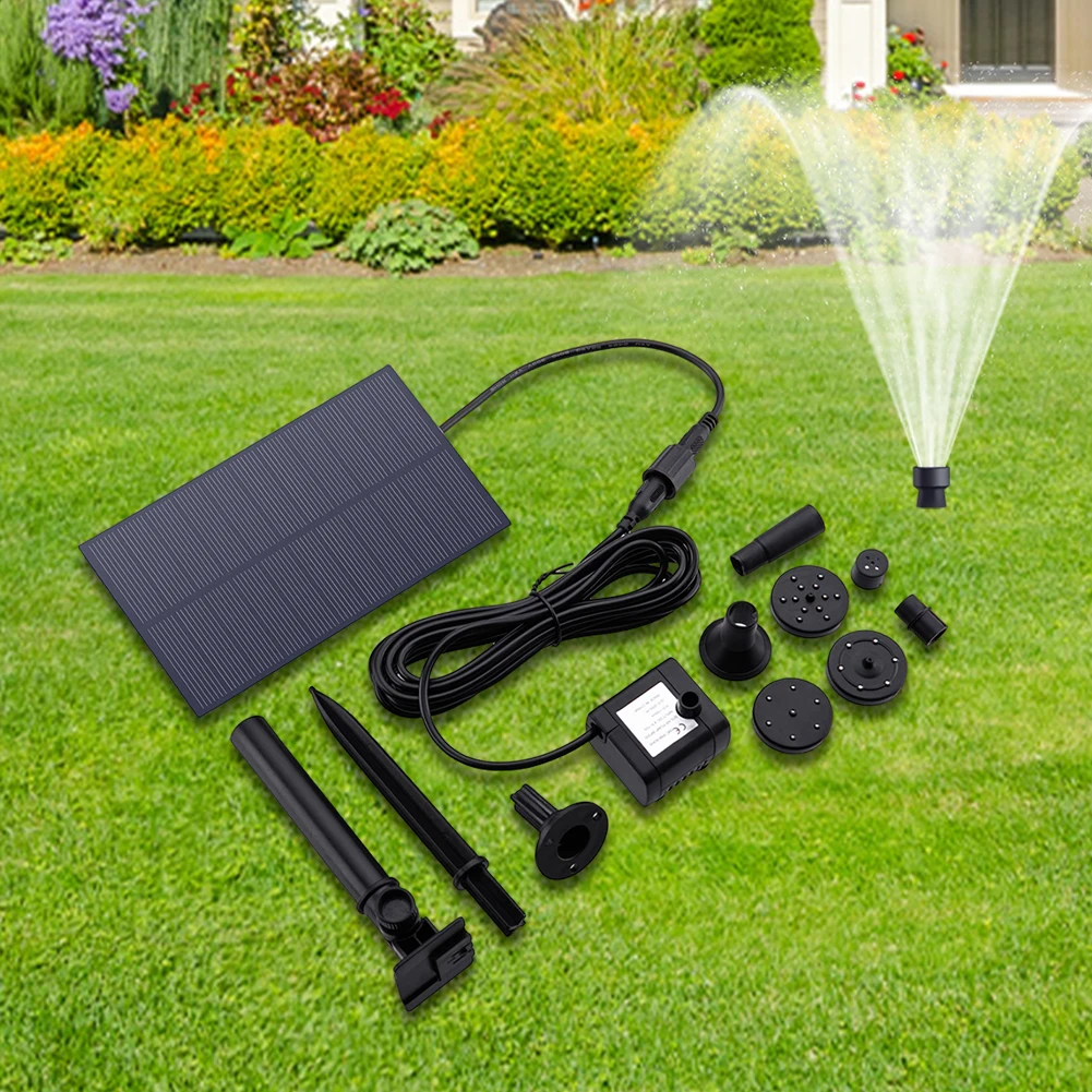 

1.5W Solar Pond Pump Solar Powered Bird Bath Fountain Solar Fountain Pump Kit for Bird Bath Ponds Garden Fish Tank and Outdoor