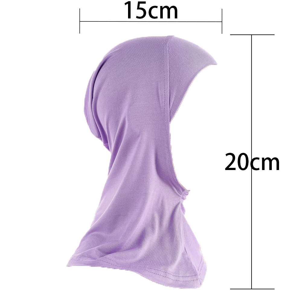 RIMAIRE-Hijabs muçulmanos de algodão para mulheres, cor pura, hijab modal islã, lenço elástico macio e confortável, capa interior