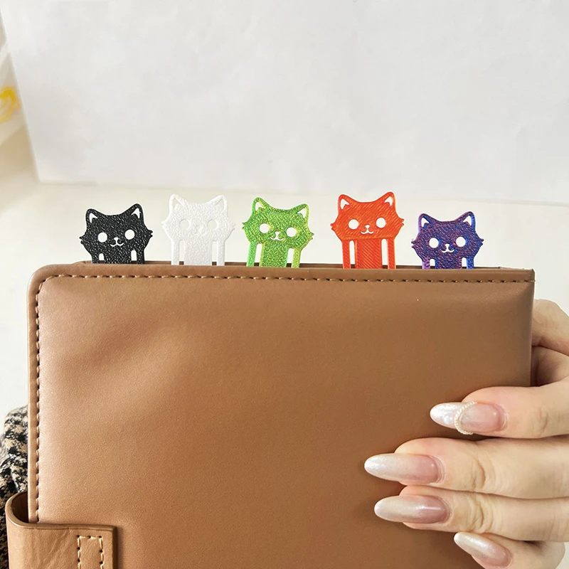 Mini marcapáginas de gatito, bonito marcapáginas con forma de pata de gato, accesorios para libros, papelería bonita, suministros escolares