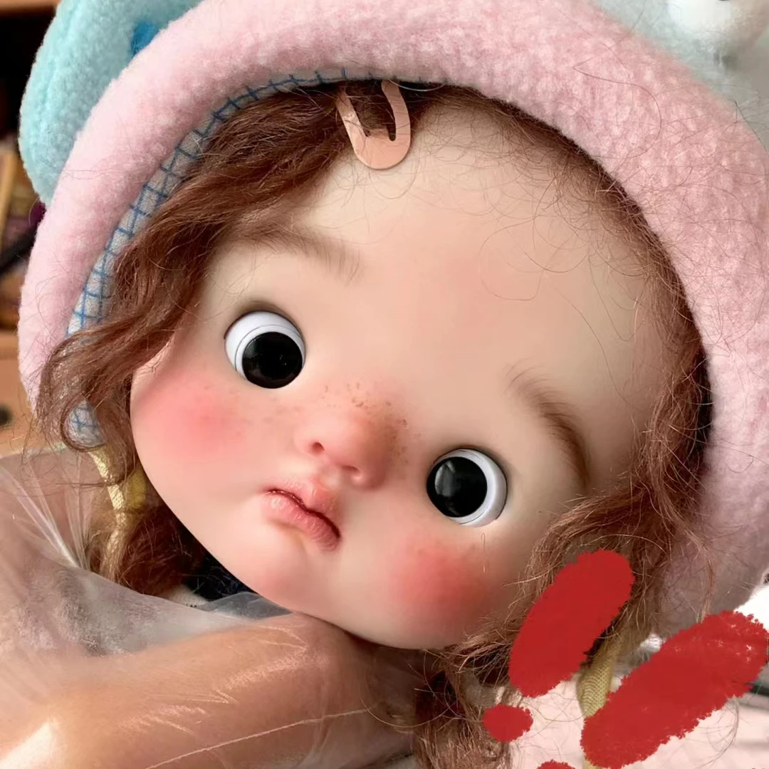 1/6 BJD Doll Head With Body Resin Material Big Head Doll No Makeup Cute Girl Doll High Quality Toys