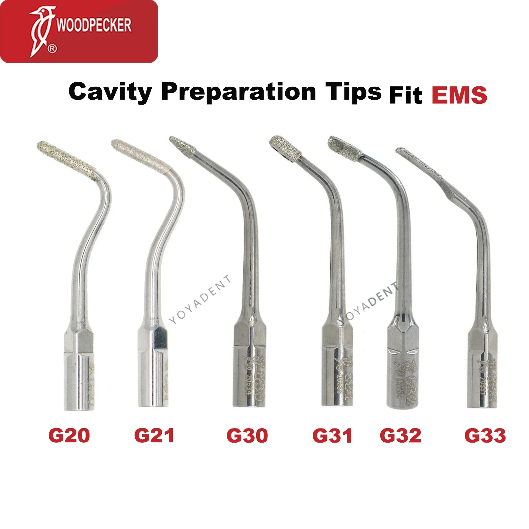 Woodpecker Dental Ultrasonic Scaler Tips Scaler Cavity Preparation Tips Fit EMS Scaler Handpiece Dentist Tools