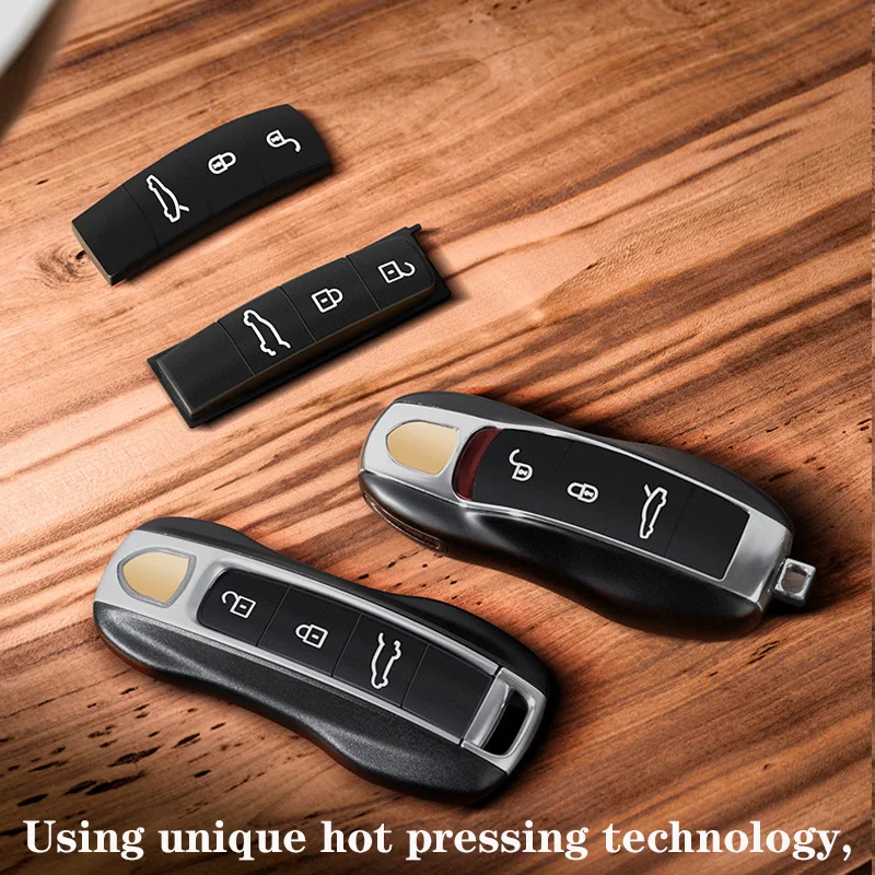 لبورشه كايين ماكان باناميرا بوكستر 718 تايكان 911 أزرار مفتاح السيارة عن بعد استبدال مفتاح قذيفة المطاط زر الوسادة استبدال #4