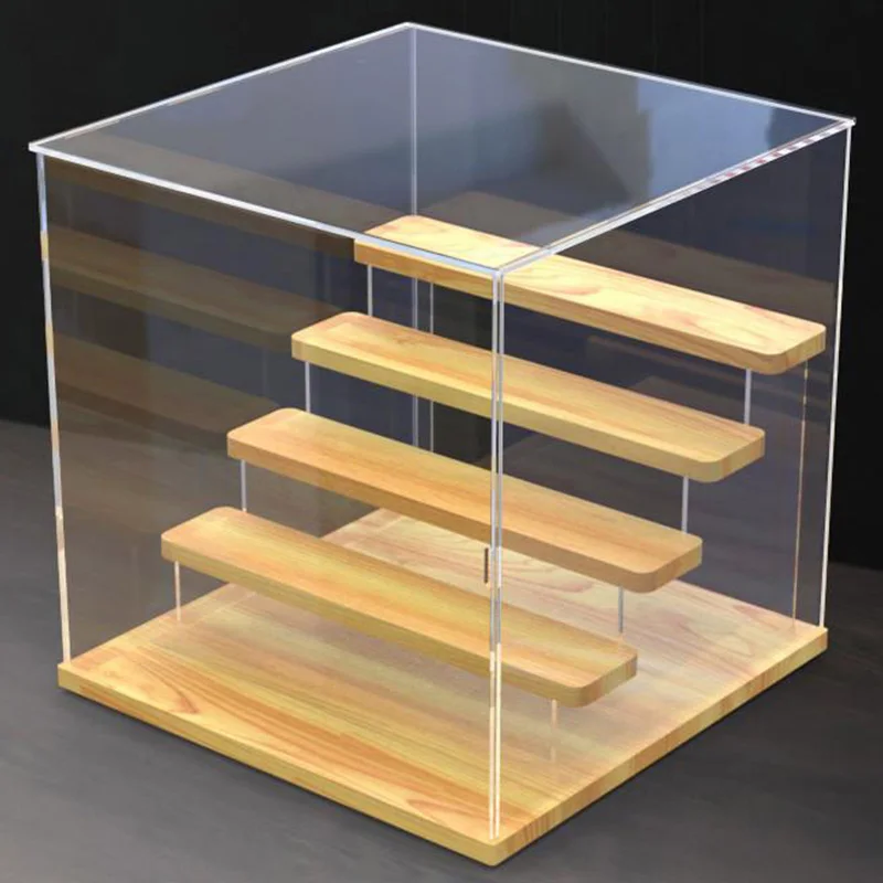 Clear Acrylic Storage Box 2-4 Tiers Blind Box Doll Toys Gift Display Rack Cosmetic Perfume Storage Shelf Home Decor Organizer