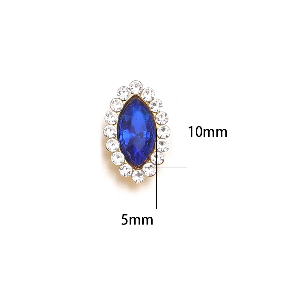 5x10mm Sunflower Sewing Claw Rhinestones Crystals Glass Beads Buttons Stones Sew On Rhinestone for Clothes Sewing Accessories