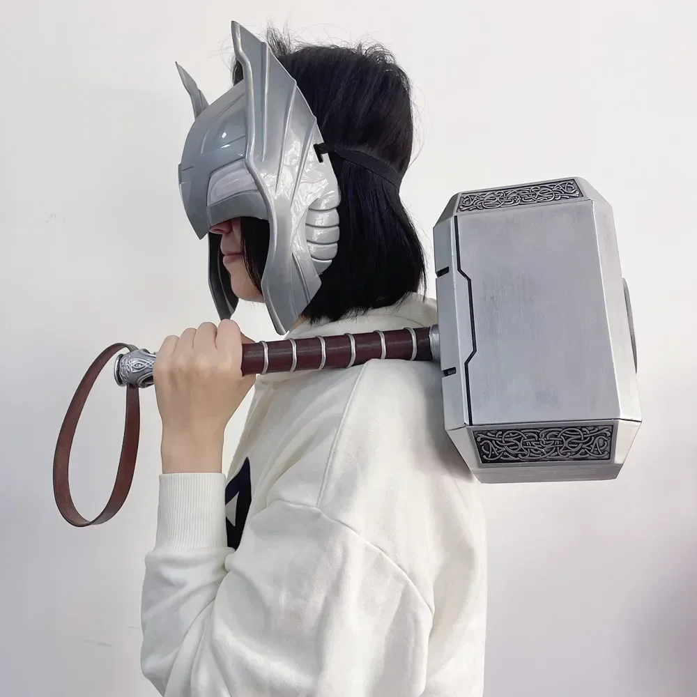 44cm 1/1 Superhero Thor hammer mjolnir show base resin model adult costume party cosplay toy collection gift room decoration
