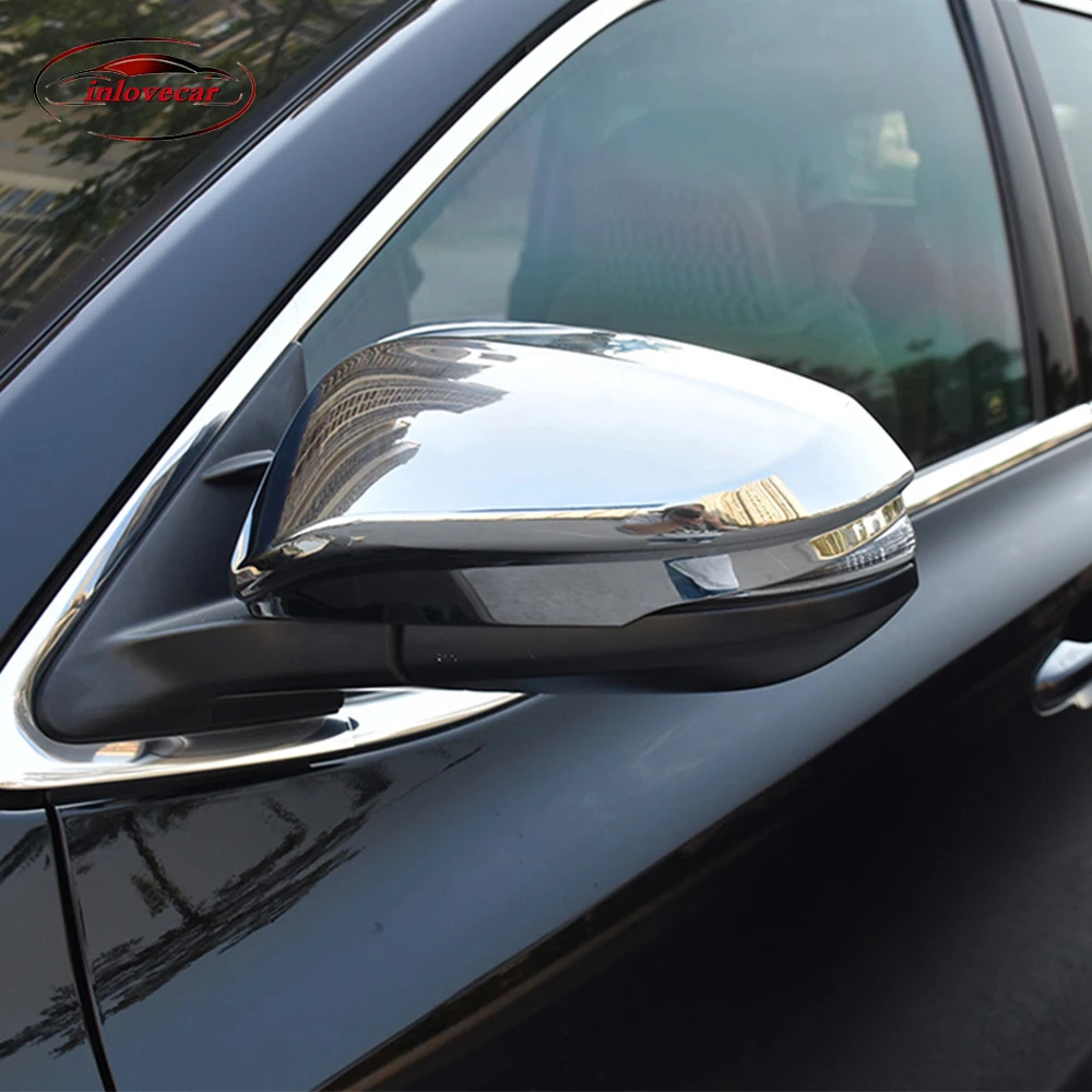 For Toyota Harrier 2014-2020 ABS Chrome/Carbon fiber Car side rearview mirror Cover Trim Sticker Auto Accessories Styling 2pcs