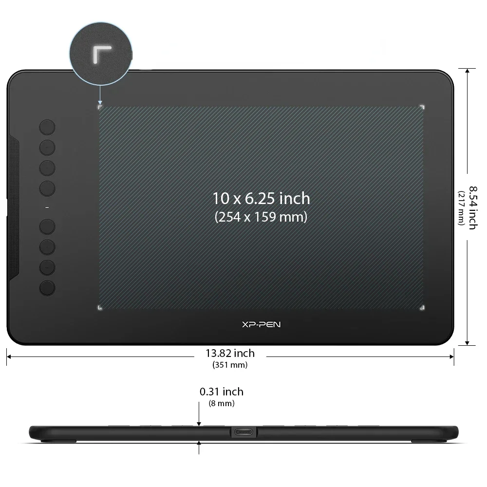 Hot SalesPen Deco 01 V2 10x6.25 Inch 8mm Thick 8192 Levels USB Digital Writing Graphic Drawing Tablet