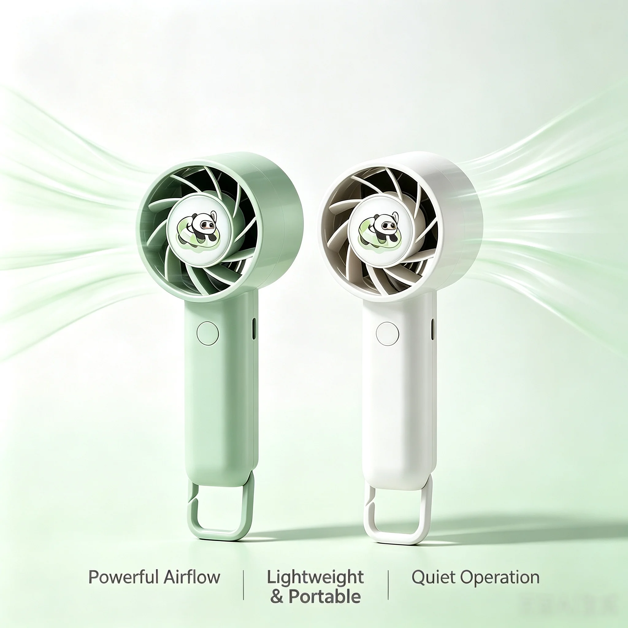 Turbo Handheld Small Fan USB Charging Mini Outdoor Portable Lightweight Desktop Stand Long Lasting Battery Life Cooling Fan