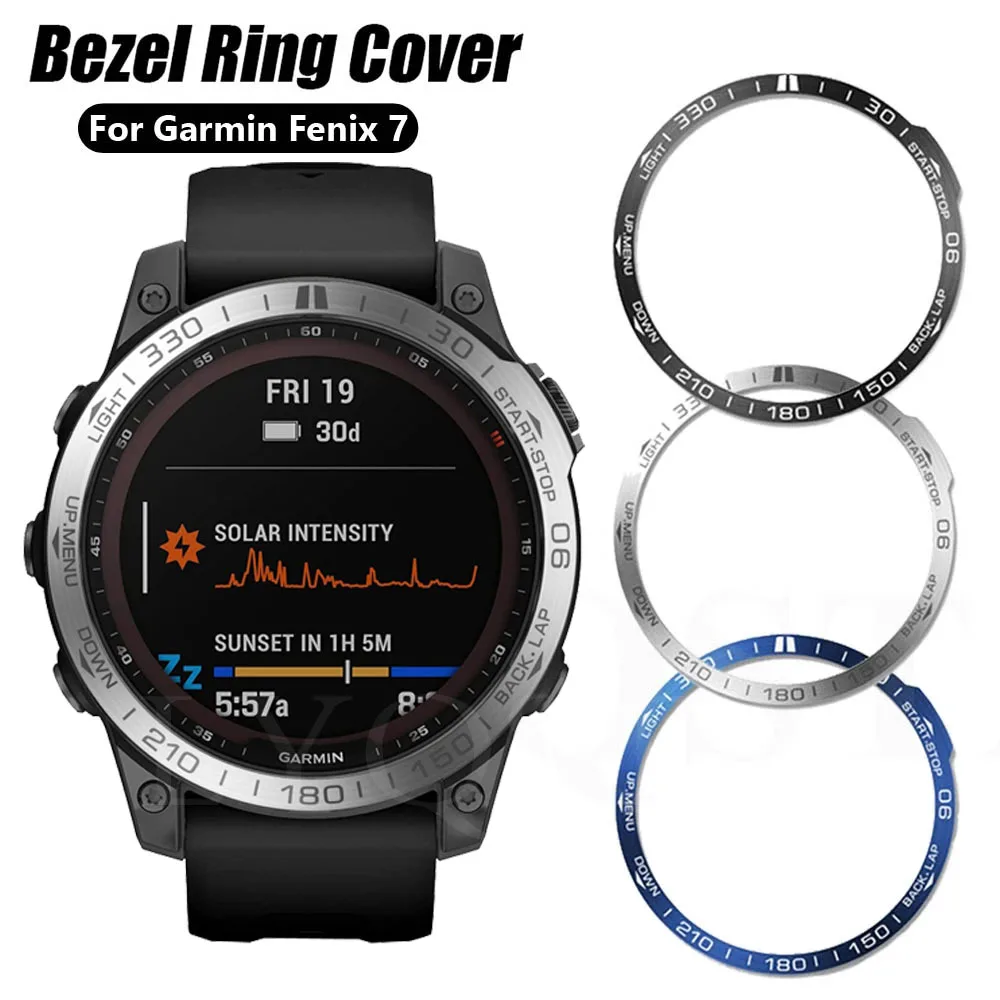 Para Garmin Fenix 7 7X Fenix 8 funda de reloj protección de marco reemplazo a prueba de golpes cajas de reloj transparentes cubierta de metal anillo de bisel