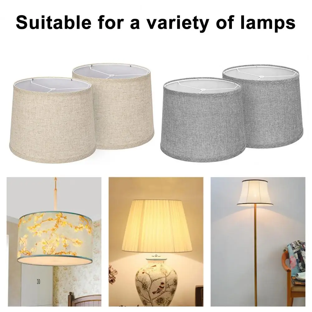 

1 комплект мягких тканевых абажуров с металлическим каркасом, простая установка, универсальный светильник, запасные части для ламп