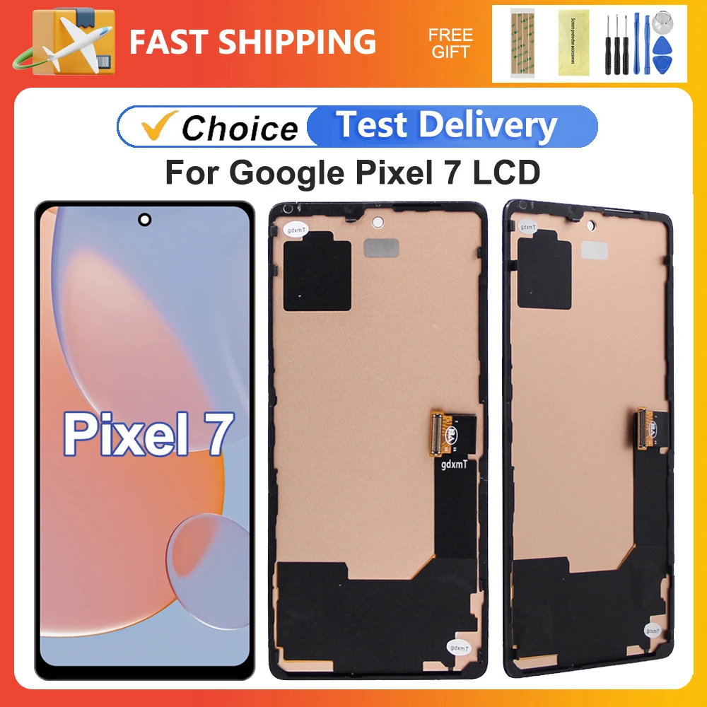 Tela de exibição pixel 7 testada para google pixel7 gvu6c gqml3 go3z5 display lcd tela de toque digitador assembléia substituição