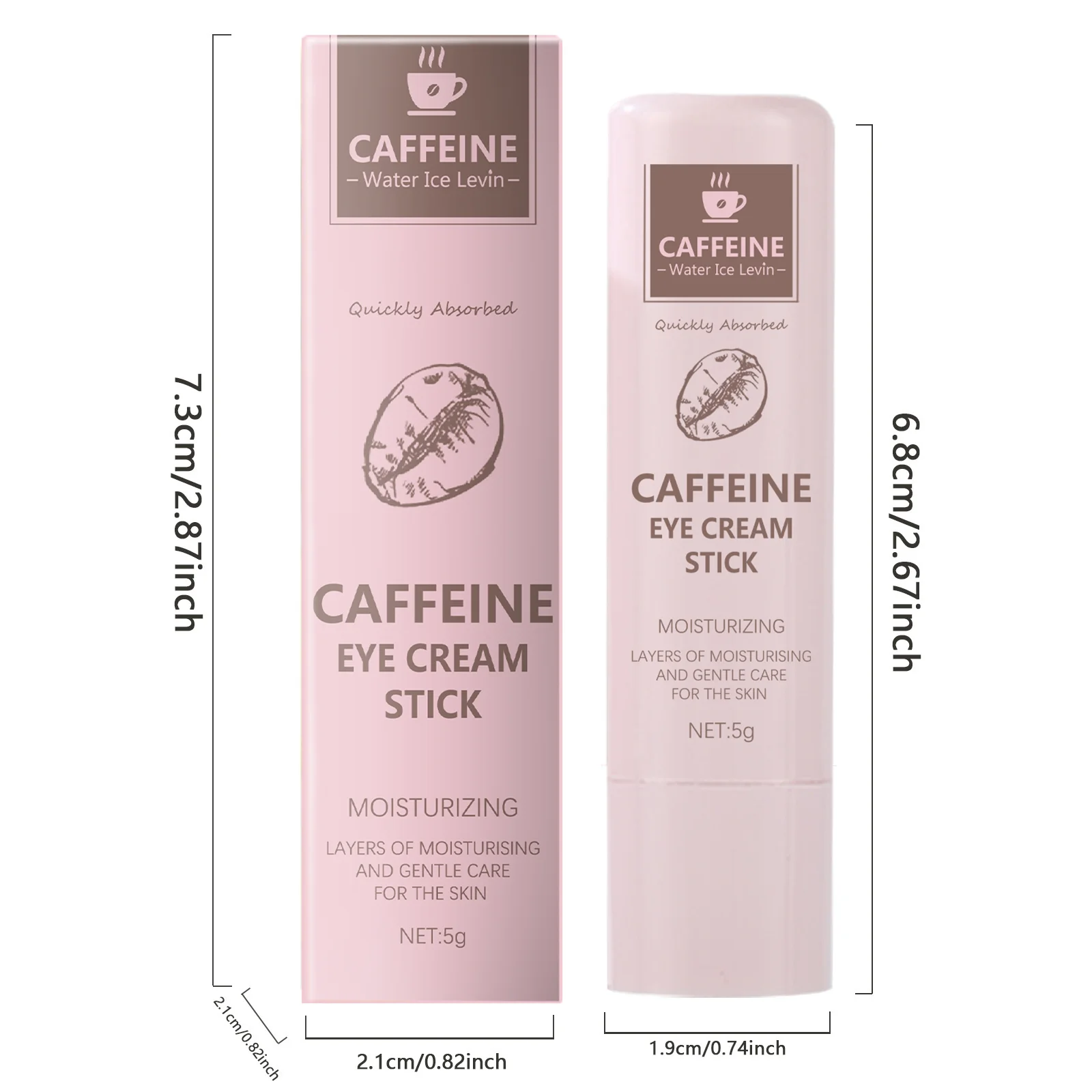 Koffein-Augencreme-Stick Pflegt die Haut, Verbessert Feine Linien, Lindert Tränensäcke und Augenringe, und Hellt die Augenpartie auf – Detail 8