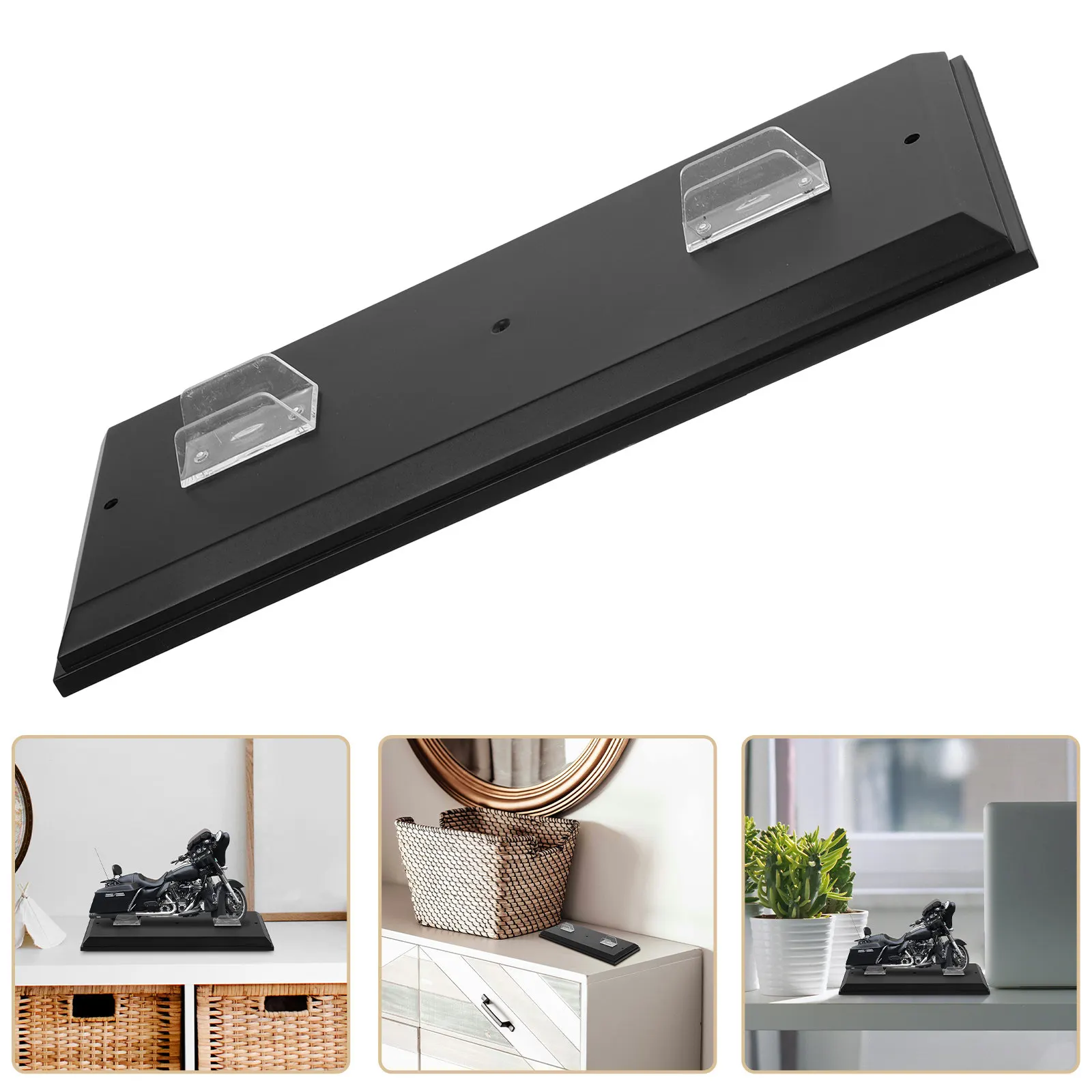 Motorcycle Display Base Plastic Stand 1:12 Scale Flat Stable Storage Organizer Rack Display Platform for Collection
