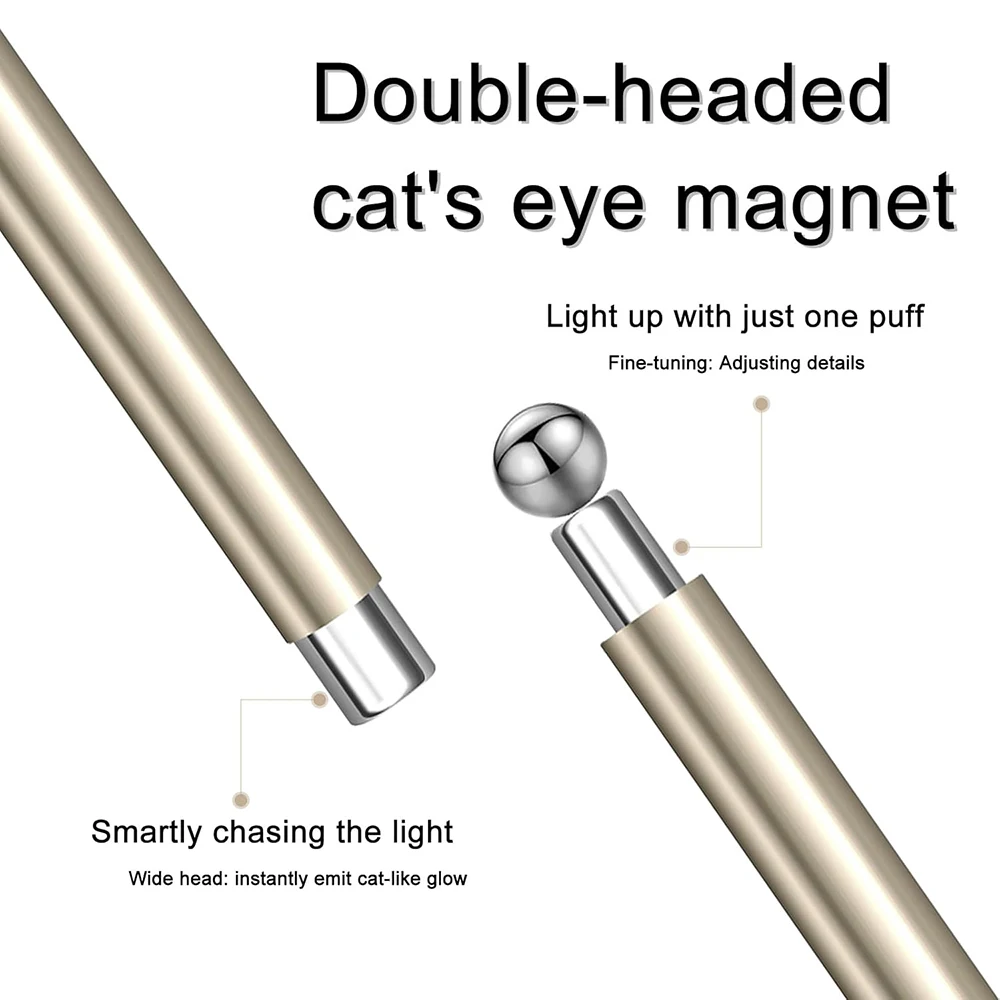 Cat Eye Magnet for Nails 3 in 1 Gold Silver Color Cat Eye Nail Magnet Gel Magnetic Polish Design Tool Ball DIY Home & Salon