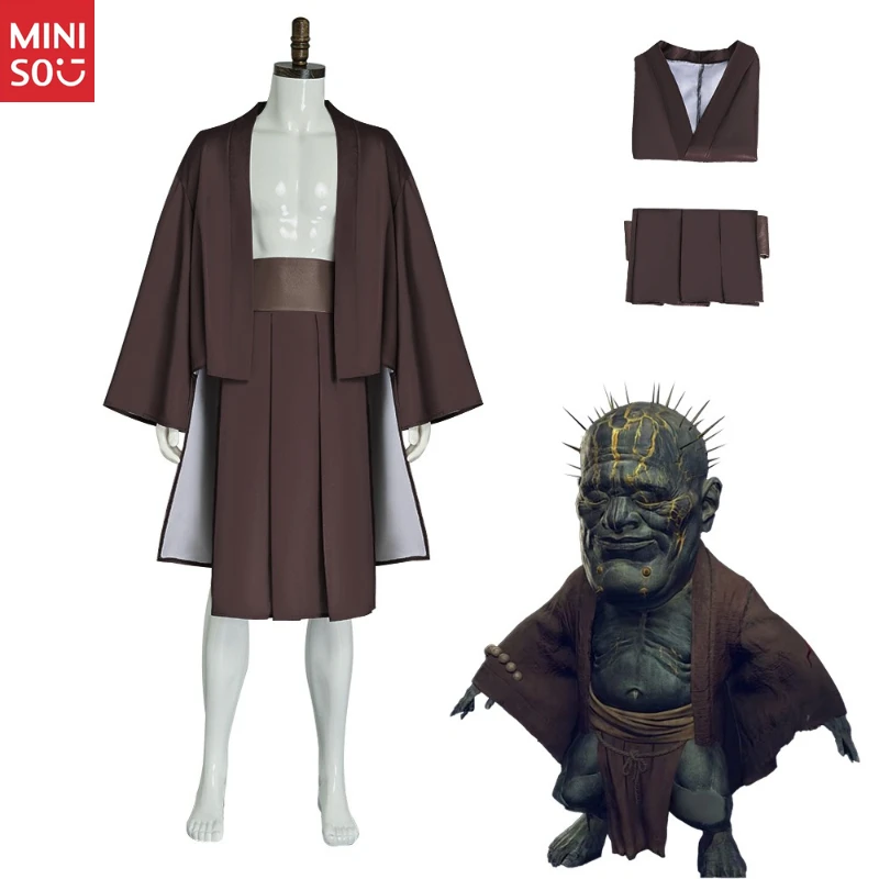 

Miniso Black Myth Wukong J فا Monk Robe, Золотая Касая Косплей, Игра Аббат Костюм