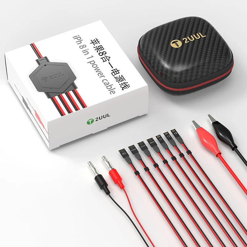 2UUL Ultra Soft Power Line dla iPhone 14 13 Pro MAX 13 Mini 12 11 11Pro 7 8 8P X XS Max DC Power Supply Control Test Cable Tools