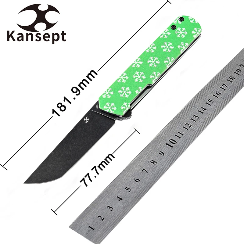Ножи Kansept 2020 Foosa с лезвием 3,06 дюйма из стали 154CM и рукоятью из микарты/G10, разработанные Рольфом Хелбигом, ножи для кемпинга и походов, полезные инструменты.