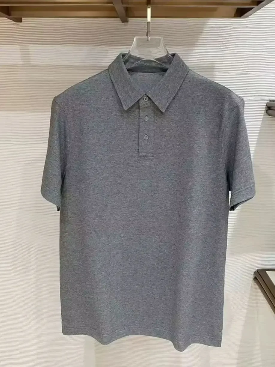 Italian BC 2 lapel old money style business casual fashion breathable short-sleeved POLO shirt 26ss