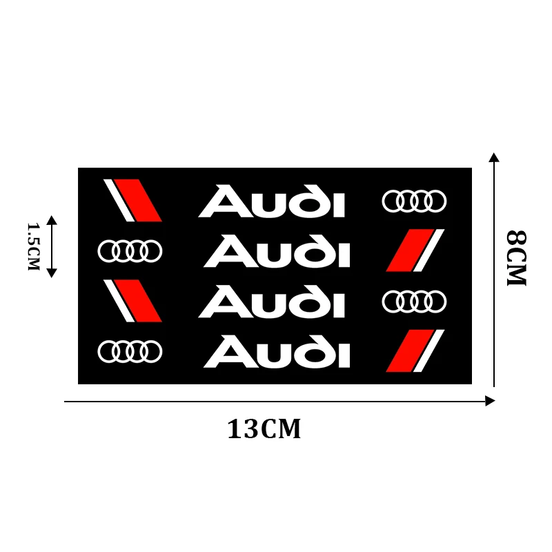 Pegatina de decoración de manija de puerta de coche, calcomanía de limpiaparabrisas, accesorios de coche para Audi Sline TT S3 S4 S5 RS A3 A4 A5 A6