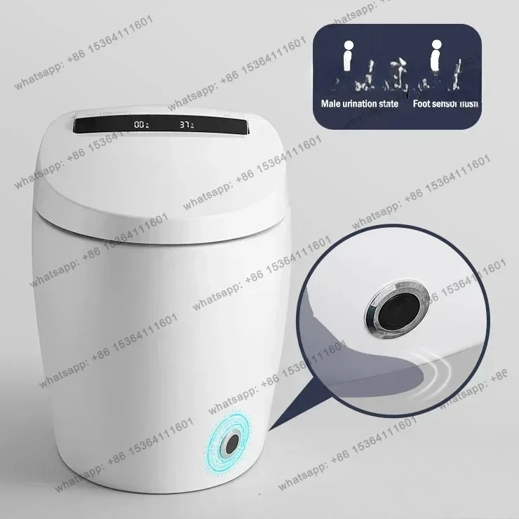 yj21 Smart Toilet ,Modern Automatic open Self Cleaning Ceramic Bathroom WC Intelligent Sanitary Ware Bidet ,with Tank ,Remote