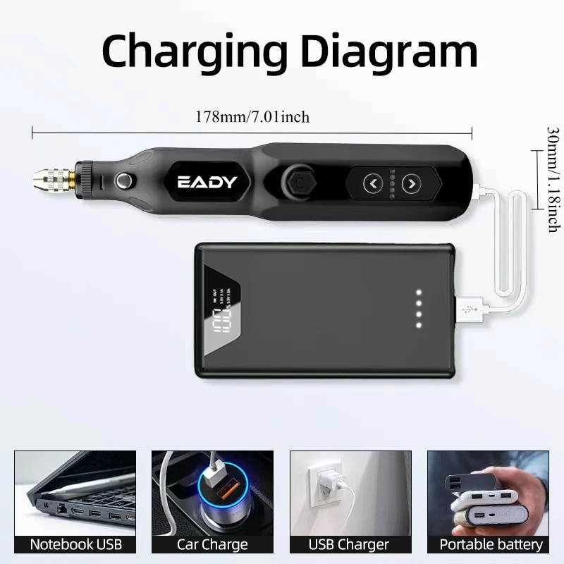 EADY Professional 3.7V Cordless Rotary Tool with 2000mAh Battery – Your All-in-One Precision Workshop for Home Improvement