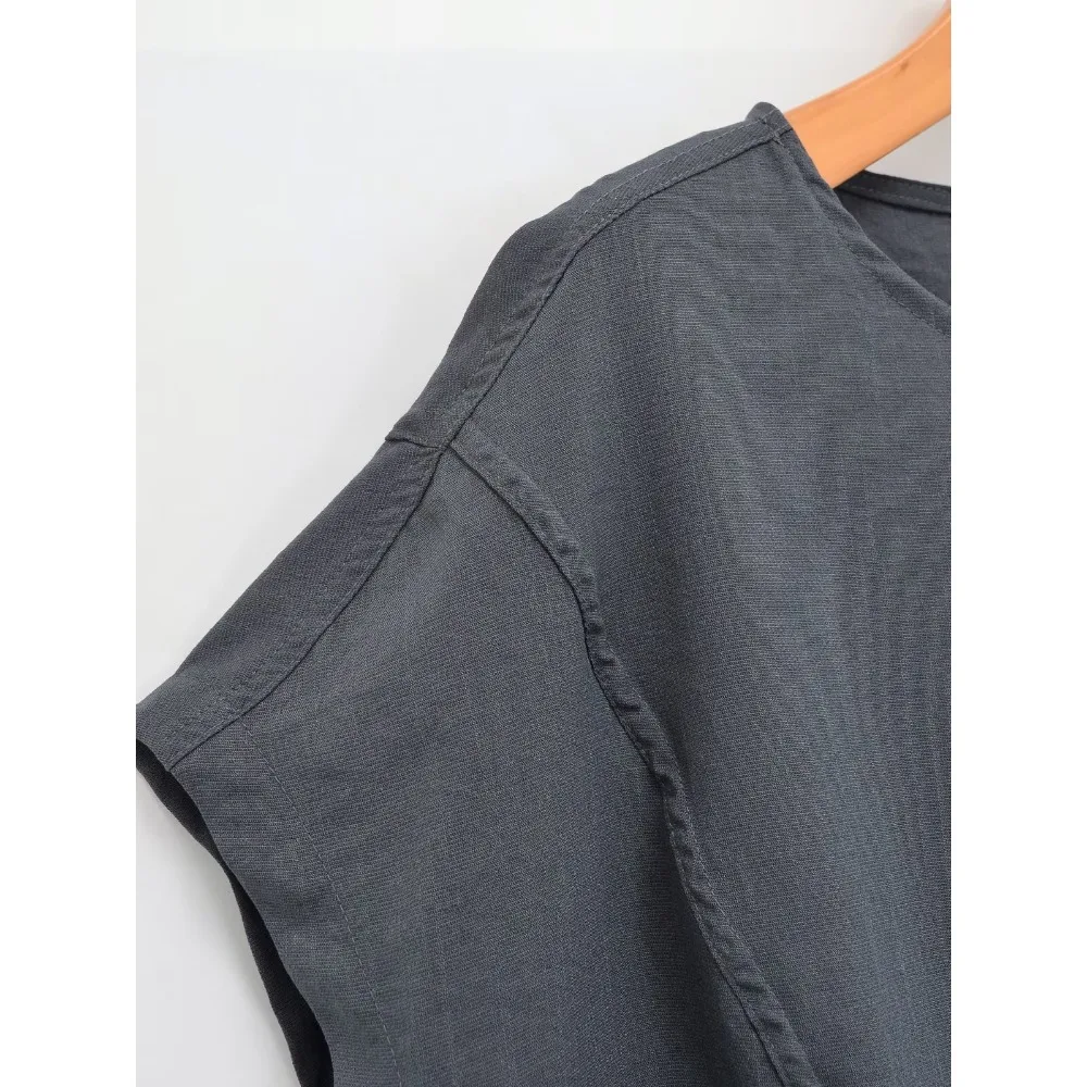 Casual Pant Sets for Women Summer Co-ord Sets Adjustable Hem Cape Shirts & Mid-rise Baggy Pants with Honeycomb Elastic Waistband