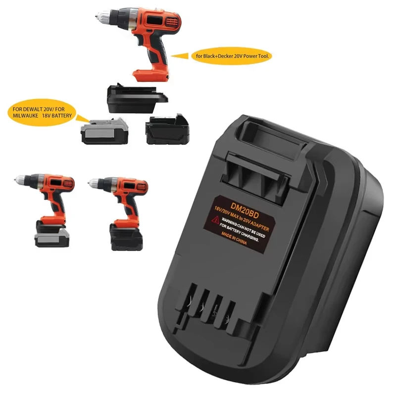 

Battery Adapter for DeWalt 18V/20V for Milwaukee 18V Li-ion Battery Convert for Black & Decker 20V Power Tool Drill use