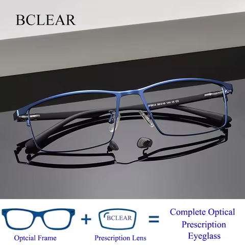 BCLEAR Progressive Prescription Glasses Men Multifocal Full Rim Eyeglasses Male Optical Myopia Hyperopia Spectacles Custom Lens
