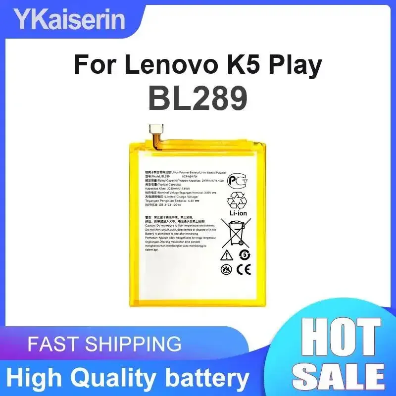 BL289 3030mAh Reliable Power For Lenovo K5 Play High-Capacity Mobile Phone Battery