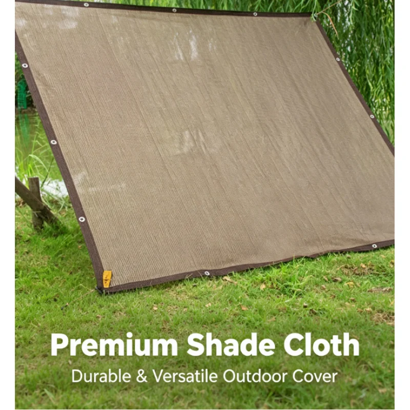 1PC 3M x 4M Brown UV Protection Outdoor Sun Shade Net Canopy Durable for Pool Picnic Travel Multiple Sizes