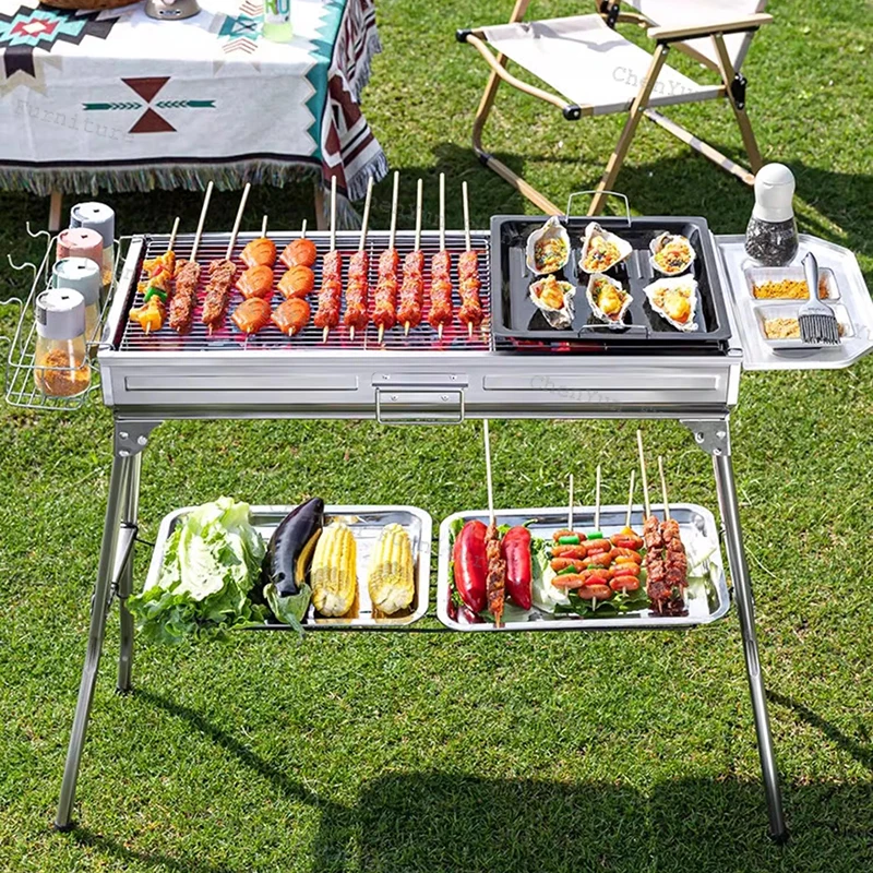 Seasoning Rack Outdoor Stove Barbecue Charcoal Portable Outdoor Stove Picnic Domestic Tungku Luar Camp Cooking Supplies