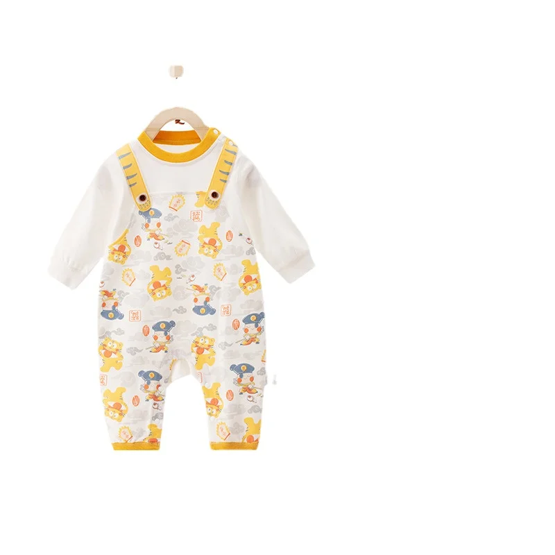 

Zl Baby Jumpsuit Pure Cotton Long Sleeve Class a Thin Newborn Spring and Autumn Rompers Jumpsuit