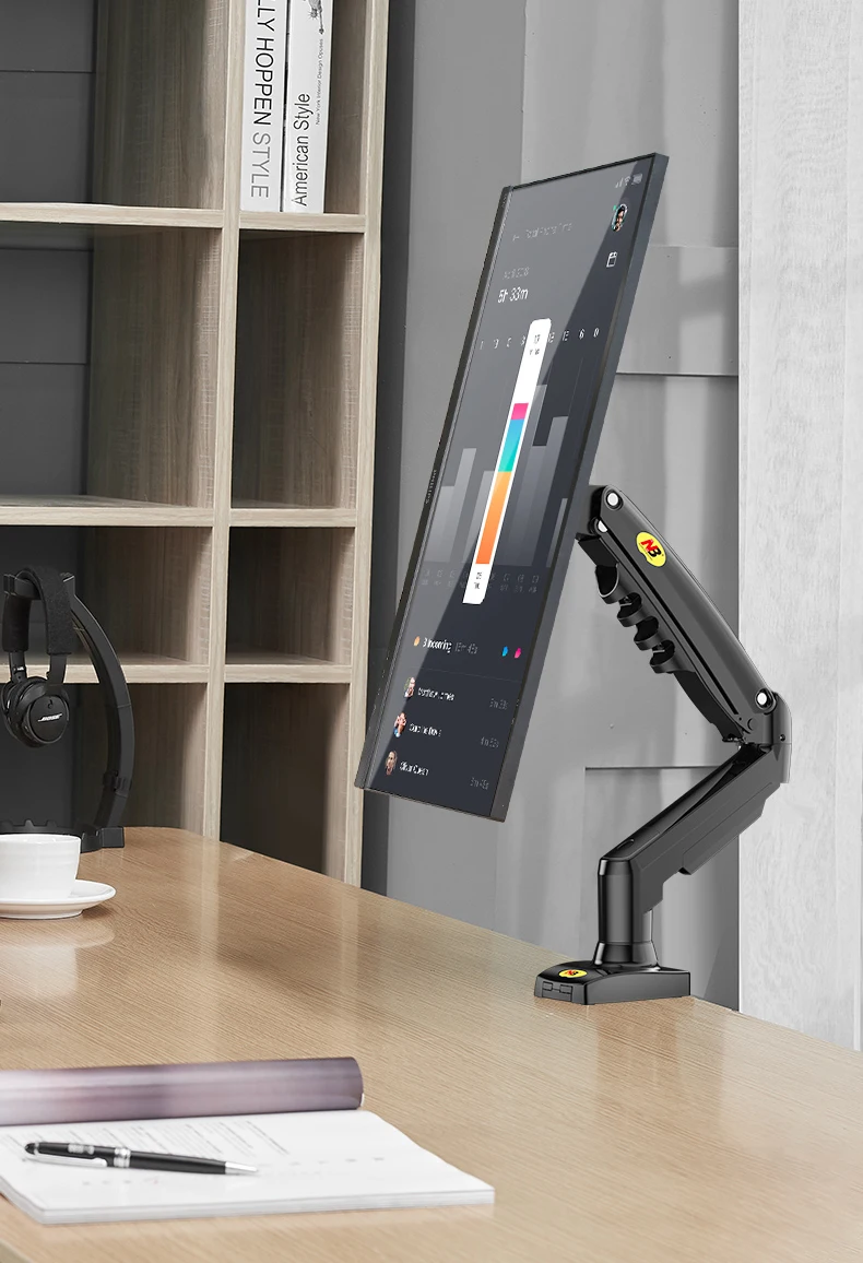 NB NEW F80 2-9kg 17-30\' Desktop LCD Monitor Desktop Holder Arm Gas Spring Full Motion Ergonomica Dual Arm