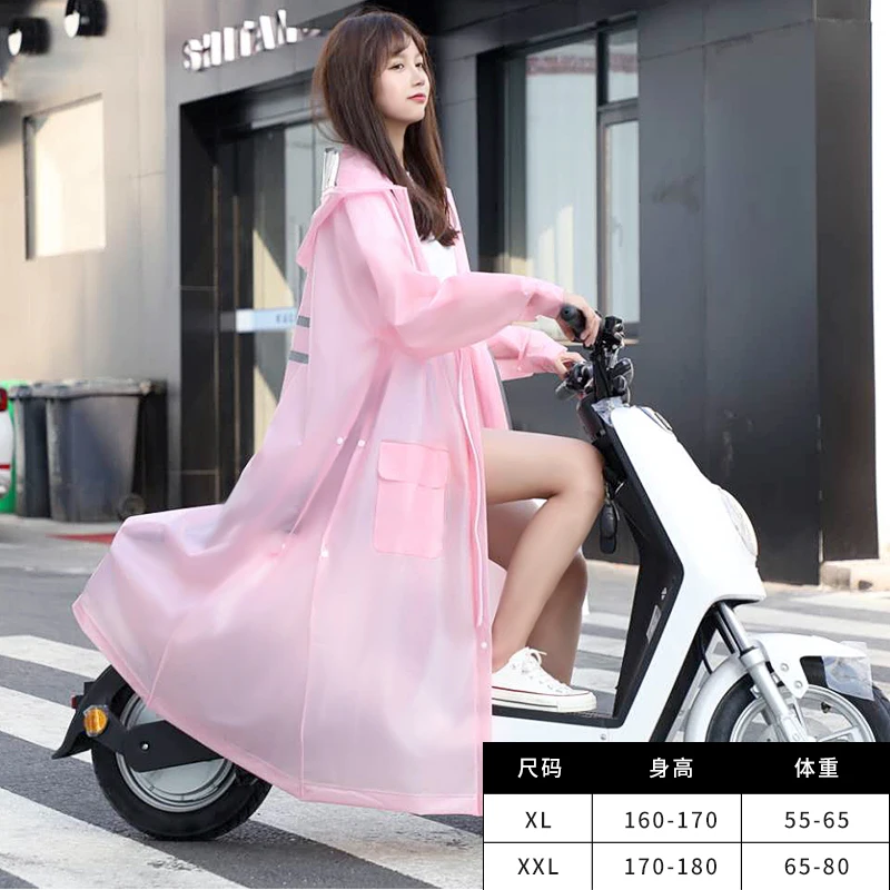 Luxury Outdoor Fashion Raincoat Waterproof Cycling Long Raincoat Hooded Cloak Poncho Transparent Chubasquero Rain Gear Poncho