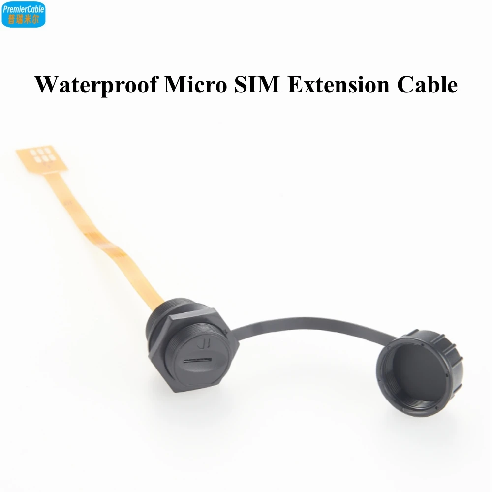 

​Waterproof Micro SIM Extension Cable kit Extender ​Panel Mount IP67 SIM Card Slot Outdoor Enclosure Micro-SIM Flexible Card