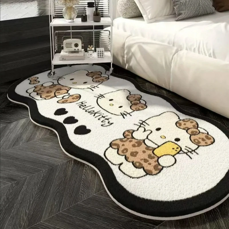 Floor Mat Miniso Sanrio Hello Kitty Bedroom Window Stain-resistant Carpet Family Living Room Sofa Anti-slip Mat Cloakroom Mat.