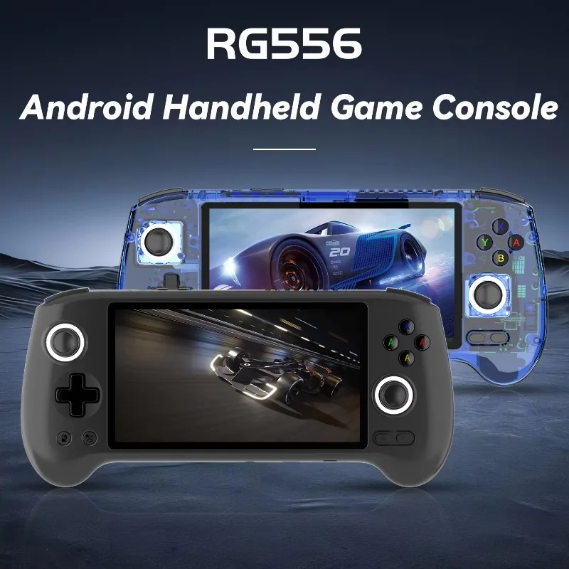 RG556 Android 13 AMOLED Touch Screen Game Console 5G Wifi BT5.0 Handheld Game Console with Hall Effect Joystick