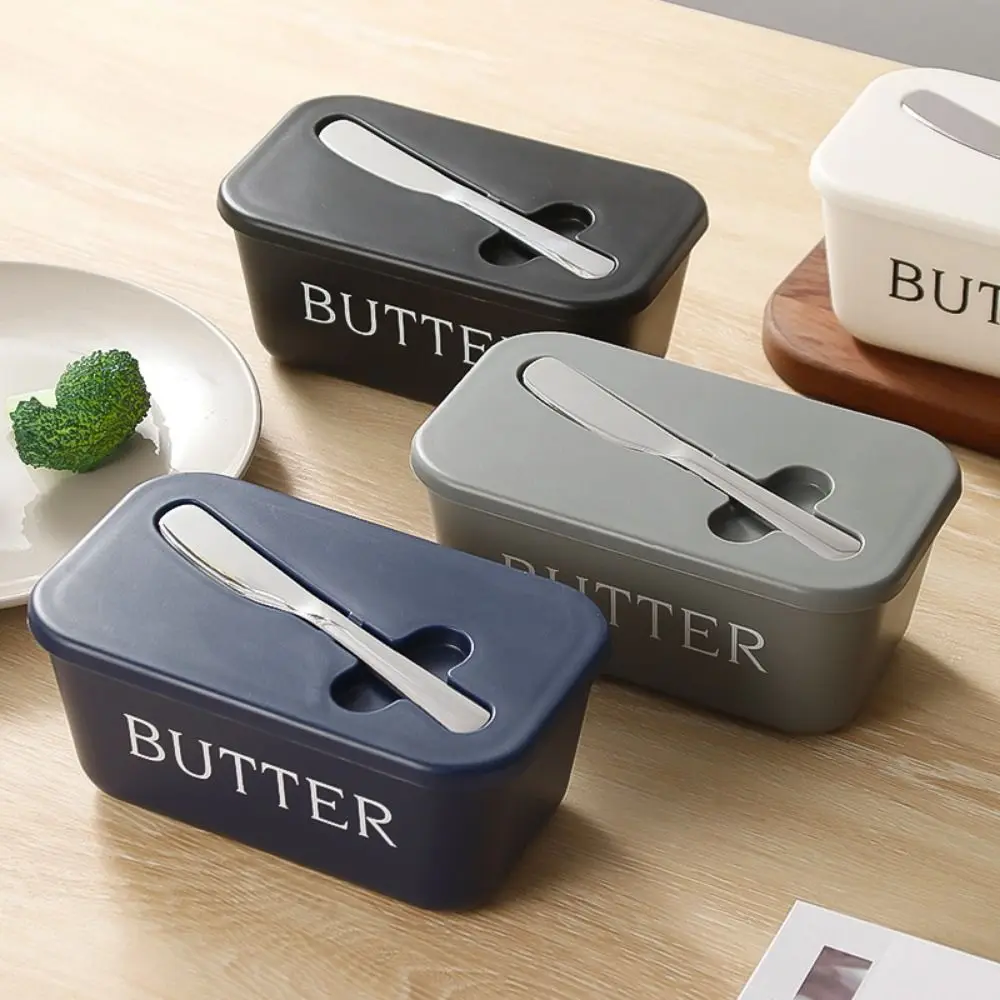 

Practical Plastic Butter Container Food Grade Rectangular Butter Keeper Container Large Capacity with Lid Cheese Dish for Home