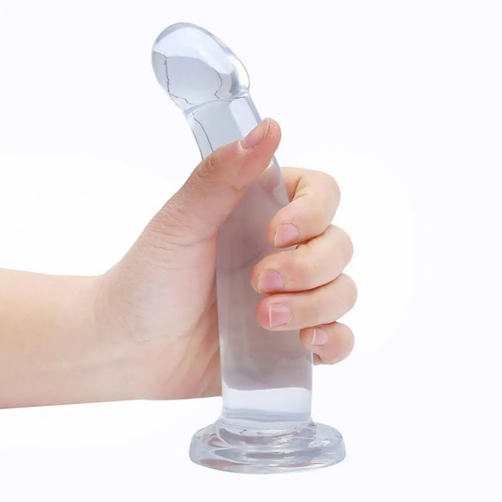 Artificial Penis Realistic Dildo with Suction Cup Transparent Dildo with Strong Suction Cup Base Stimulation for Couples