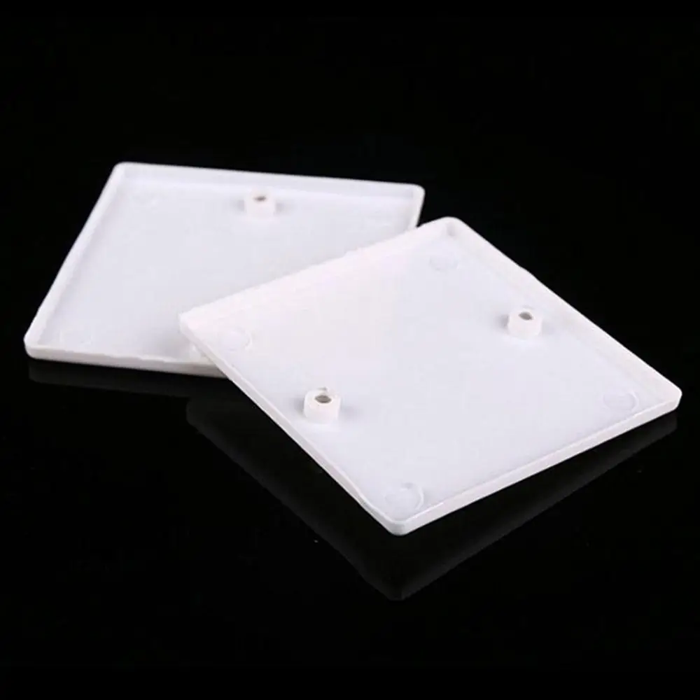 10pcs/set Plastic Concealed Box Cover 86 Type Easy Installation Wall Cover Dustproof Decorative Cover Plate Embedded Bottom Box