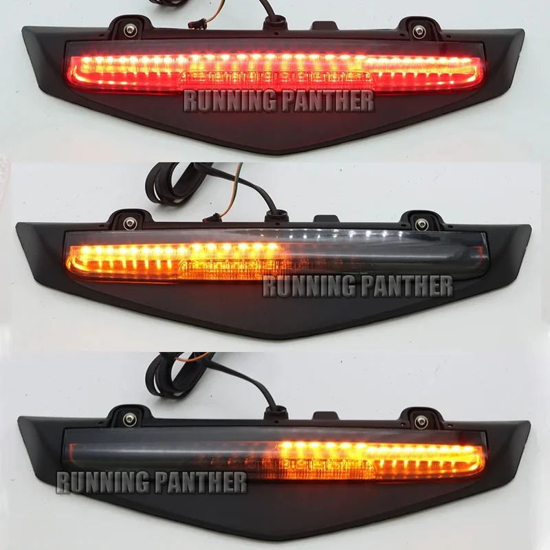 For Honda Gold Wing GL1800 2021 2023 Trunk Rack Luggage Carrier with Sequential LED Brake Light Bar Stop Lamp Turn Signal