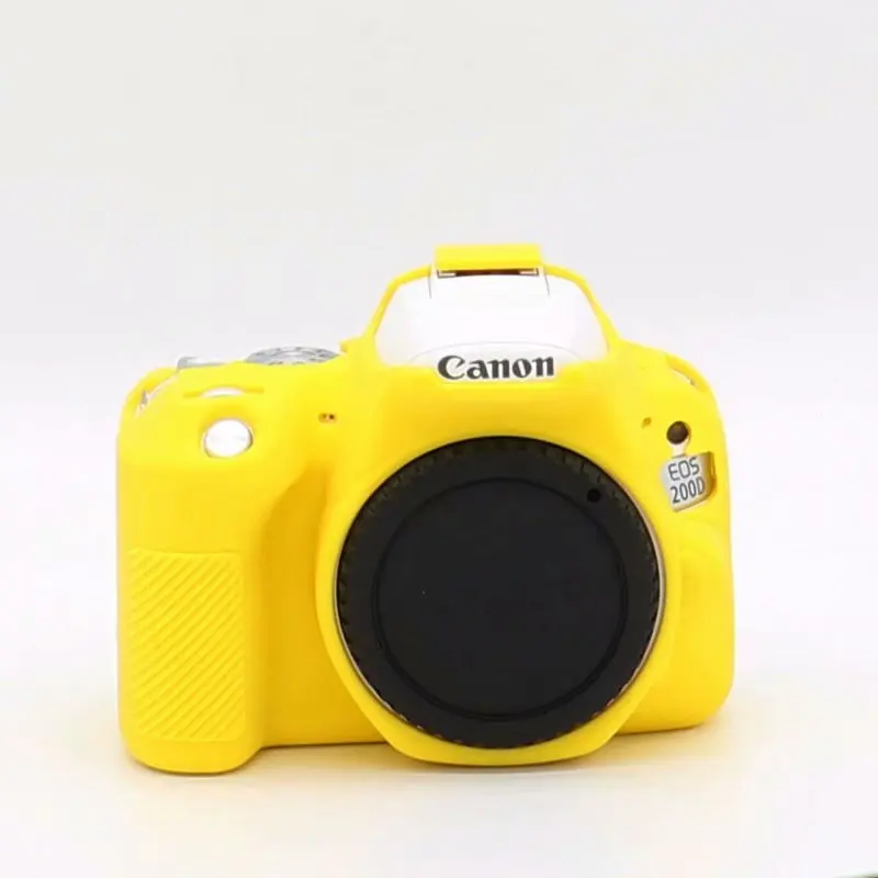 Câmera silicone proteção caso para canon eos 200d 200dii