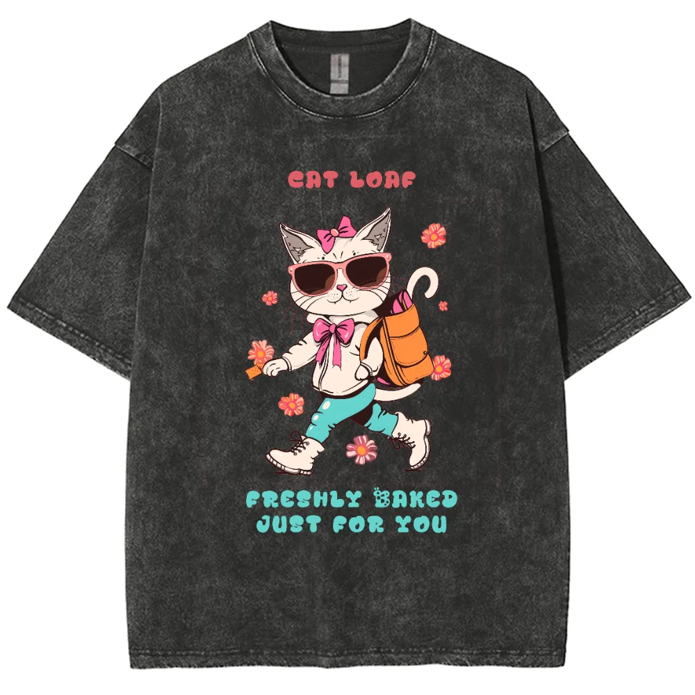 Men's Washed T Shirt,Pussy Anime T-shirt, Guts Skull Knight Graphic Printed TShirt, 100% Cotton Short Sleeve Unisex Streetwear