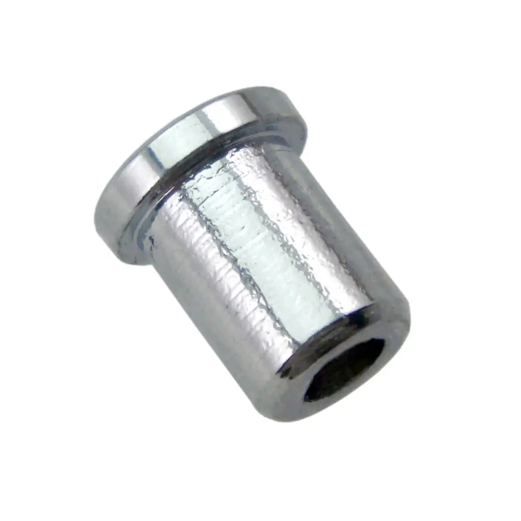 Guitar String Mounting Ferrules Silver Metal Thru Body Bushings Electric Guitar Accessories for Replacement