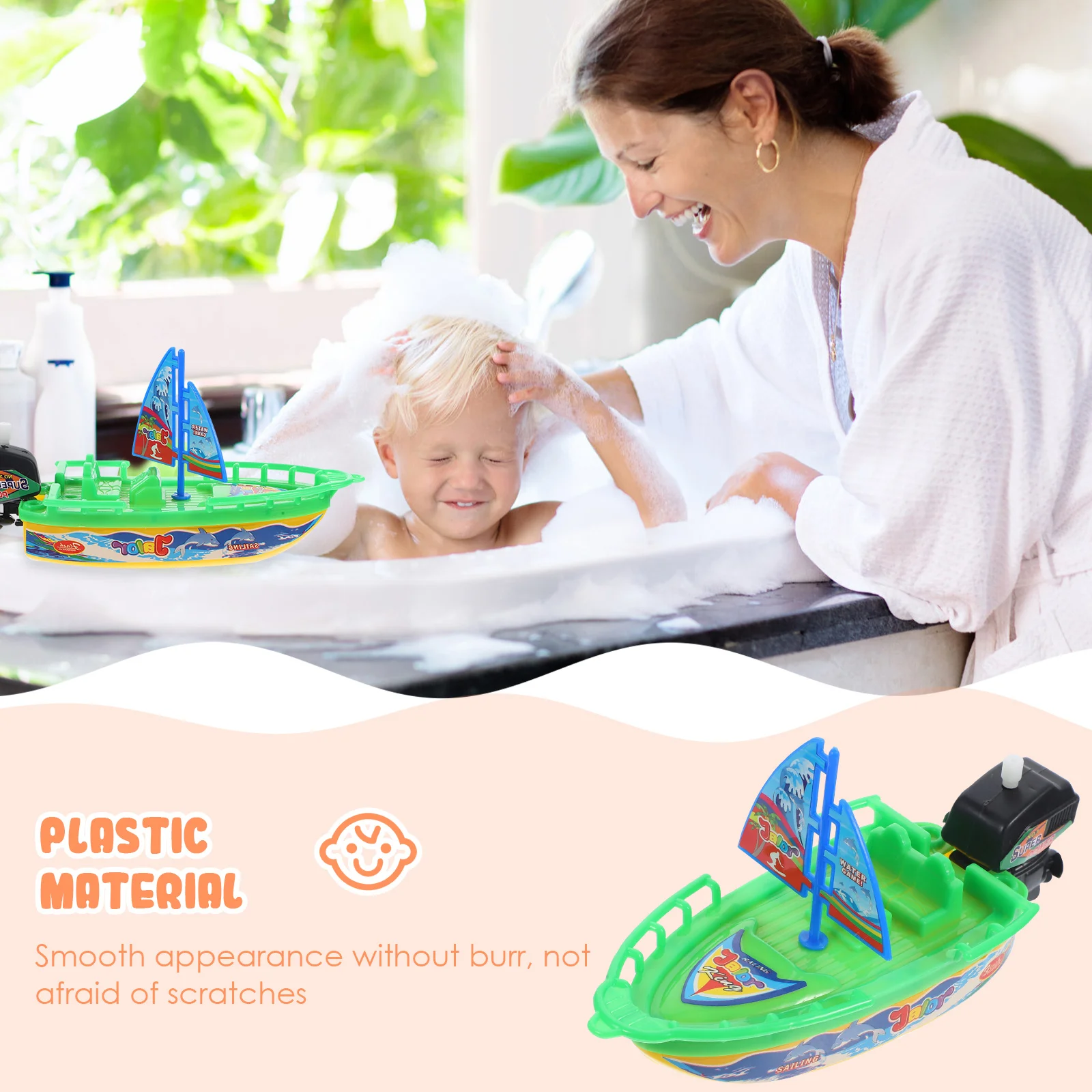 Baño de velero de 3 uds., barco flotante de cuerda, juego de piscina, ducha para niños pequeños, cuerda de plástico para niños, coordinación mano-ojo