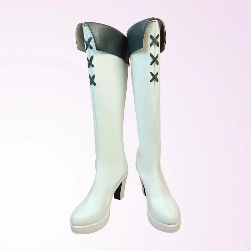 Akame Ga Kill  General Esdeath White Cosplay Boots Shoes Women High Heel Shoes Cosplay Costume Party Shoes Custom Made Boots