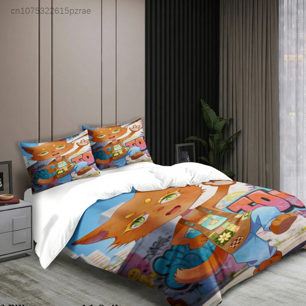 Queen Size Bedding Set Softville Cozy Town Cute Fern The Quilt Fox With Duvet Cover Pillowcase For Children's Bedroom Decor
