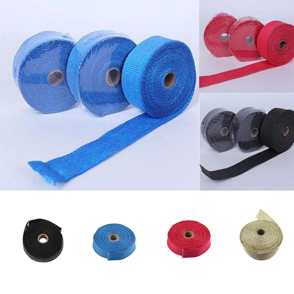 5m Car Motorcycle Heat Shield Wrap Turbo Exhaust Heat Tape Pipe Wrap Manifold Header Insulation Cloth